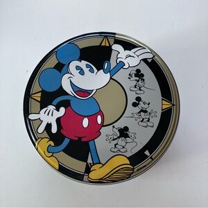 Vintage Style Red&Blue Disney Mickey Mouse Round Decorative Tin-Danawares
